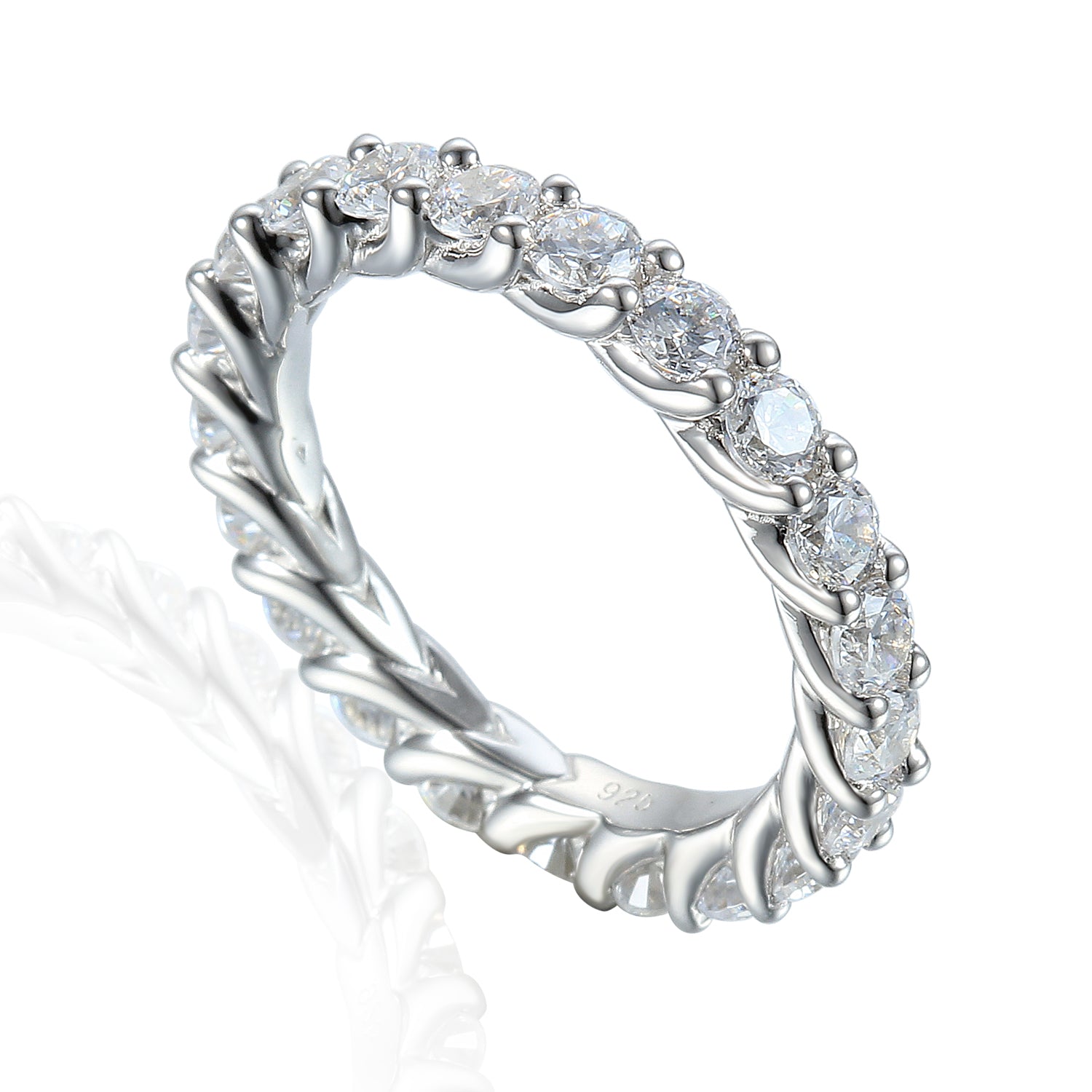 Diamond set on sale into band