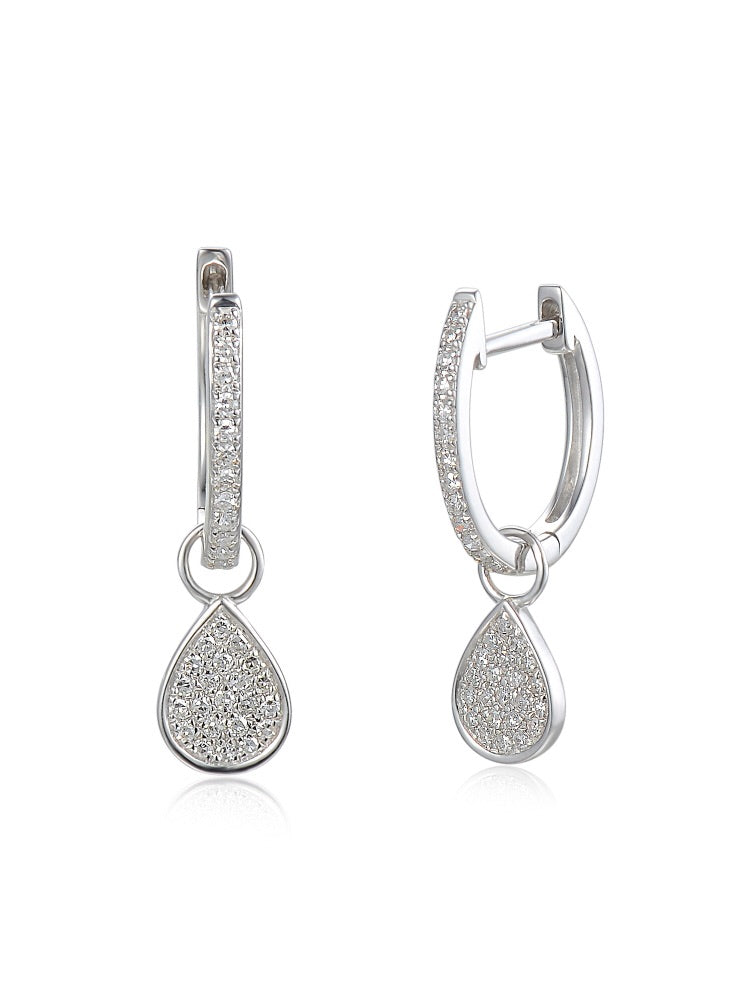 Small hanging diamond best sale earrings
