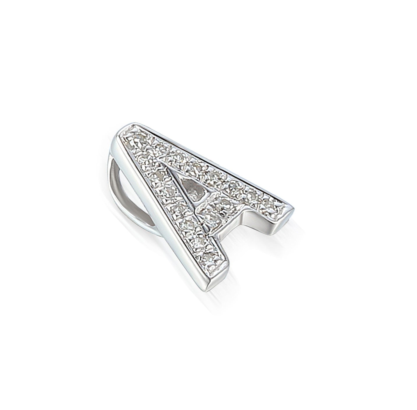 Pave Diamond Initial A Pendant
