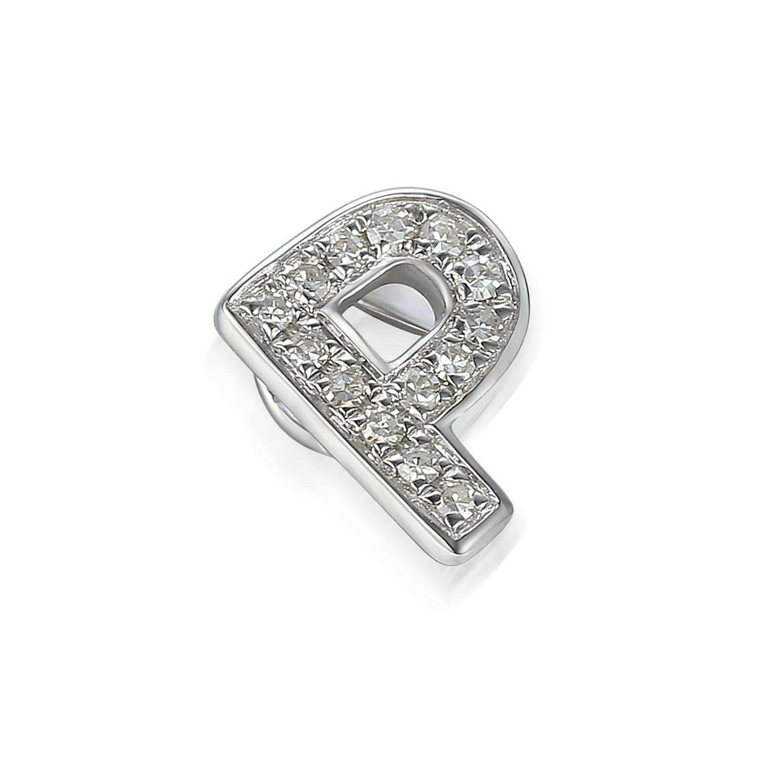 Pave Diamond Initial P Pendant