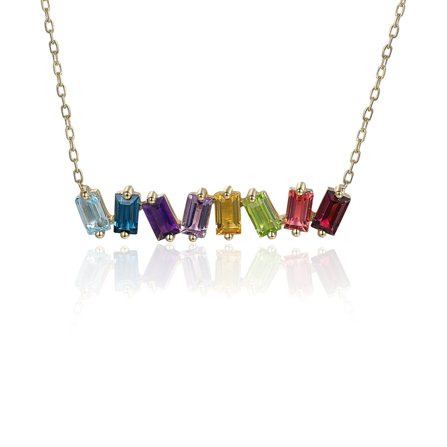 Brick Effect Gemstone Necklace