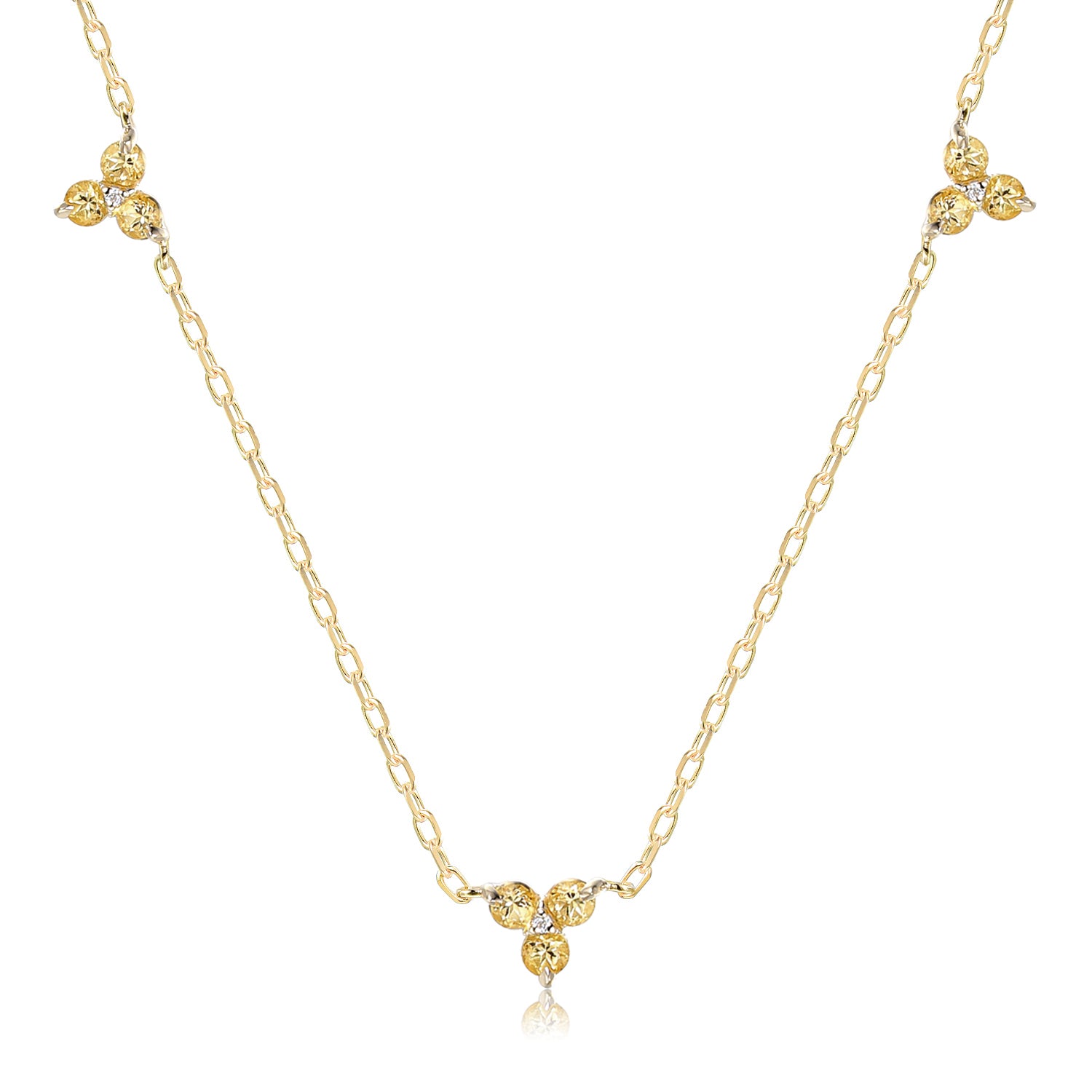 Triple gemstone necklace