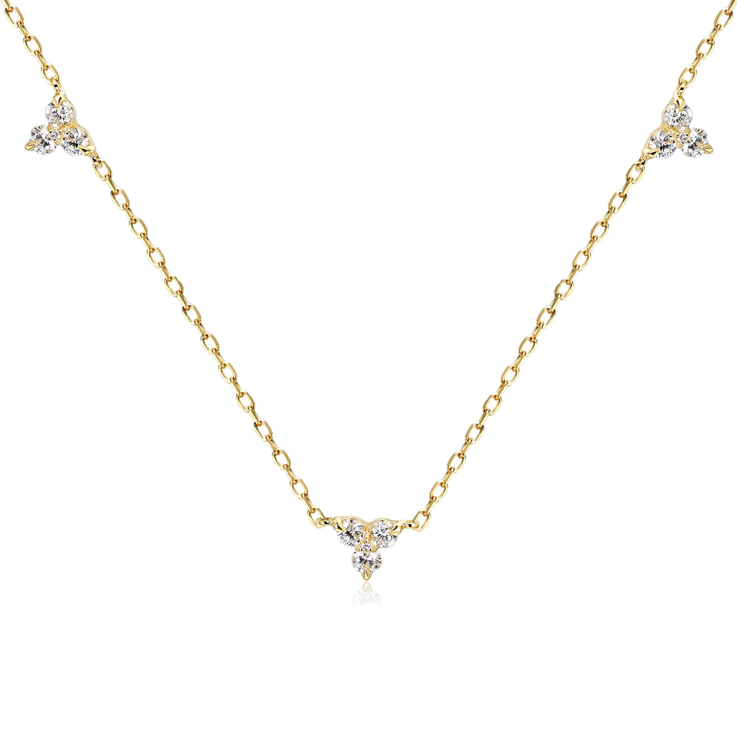 Triple Diamond Necklace
