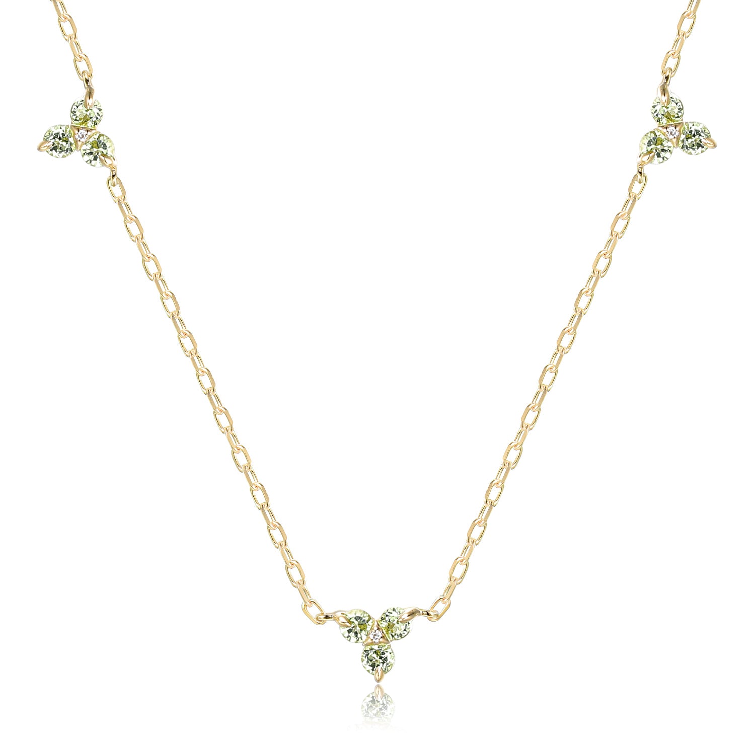 Triple gemstone necklace