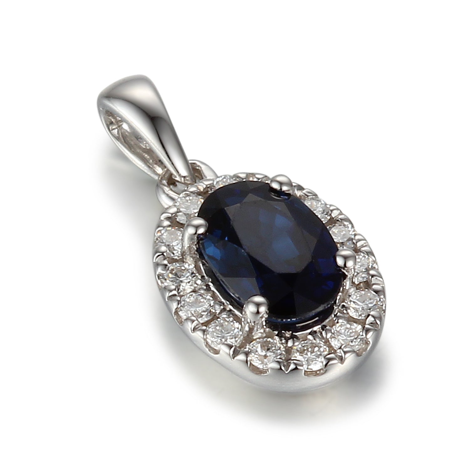 Oval 6x4mm Gemstone Cluster Pendant