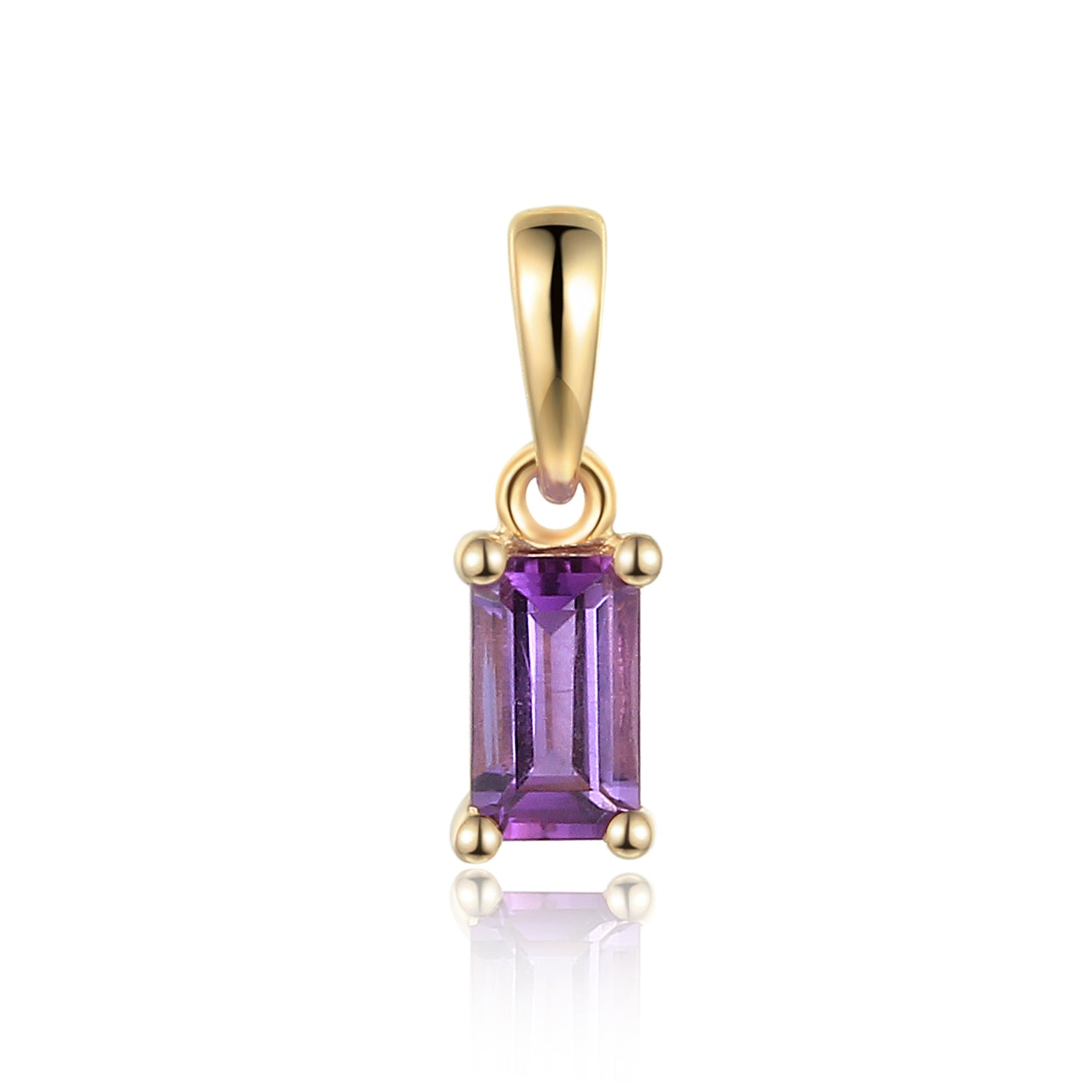 Octagon Gemstone Gold Pendant