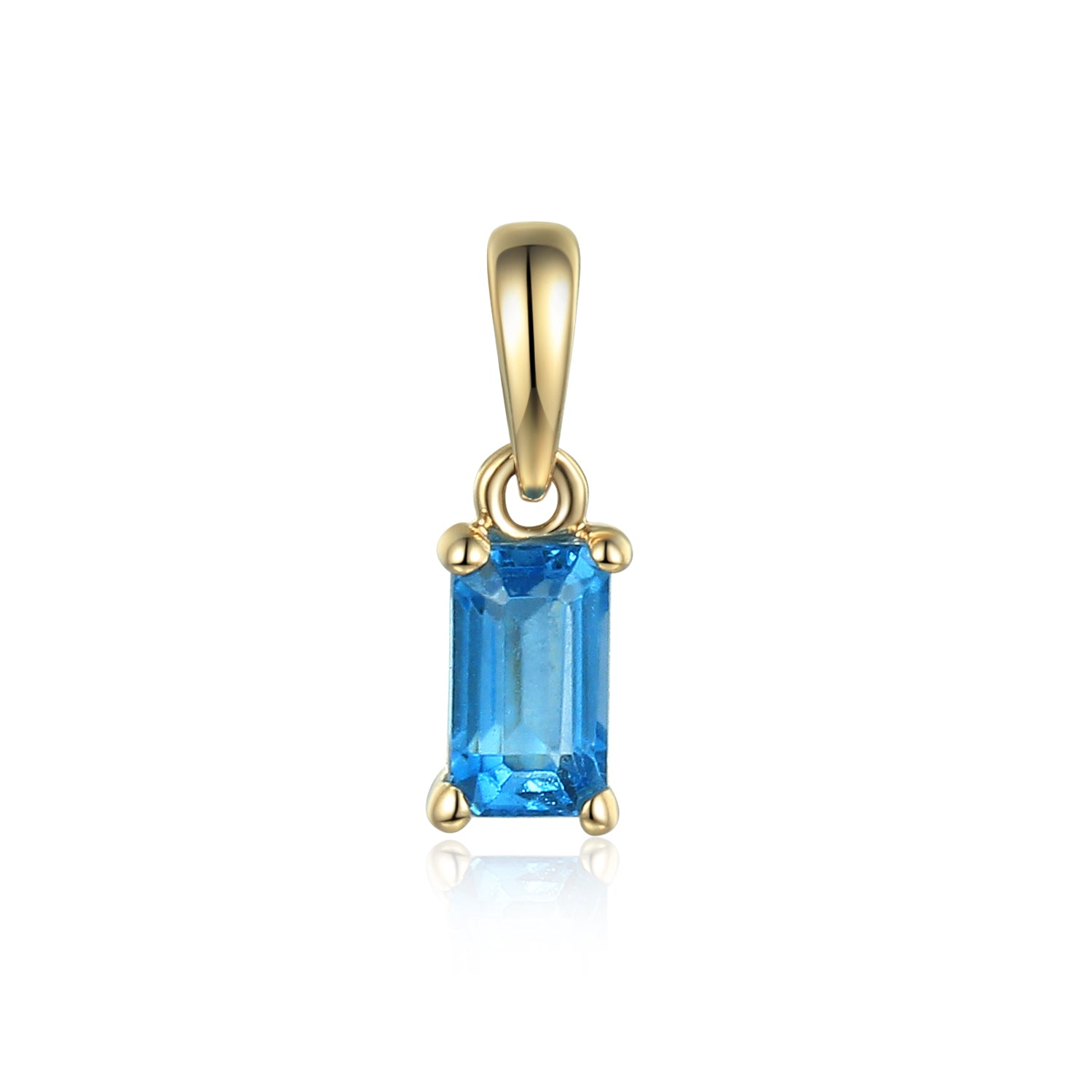 Octagon Gemstone Gold Pendant