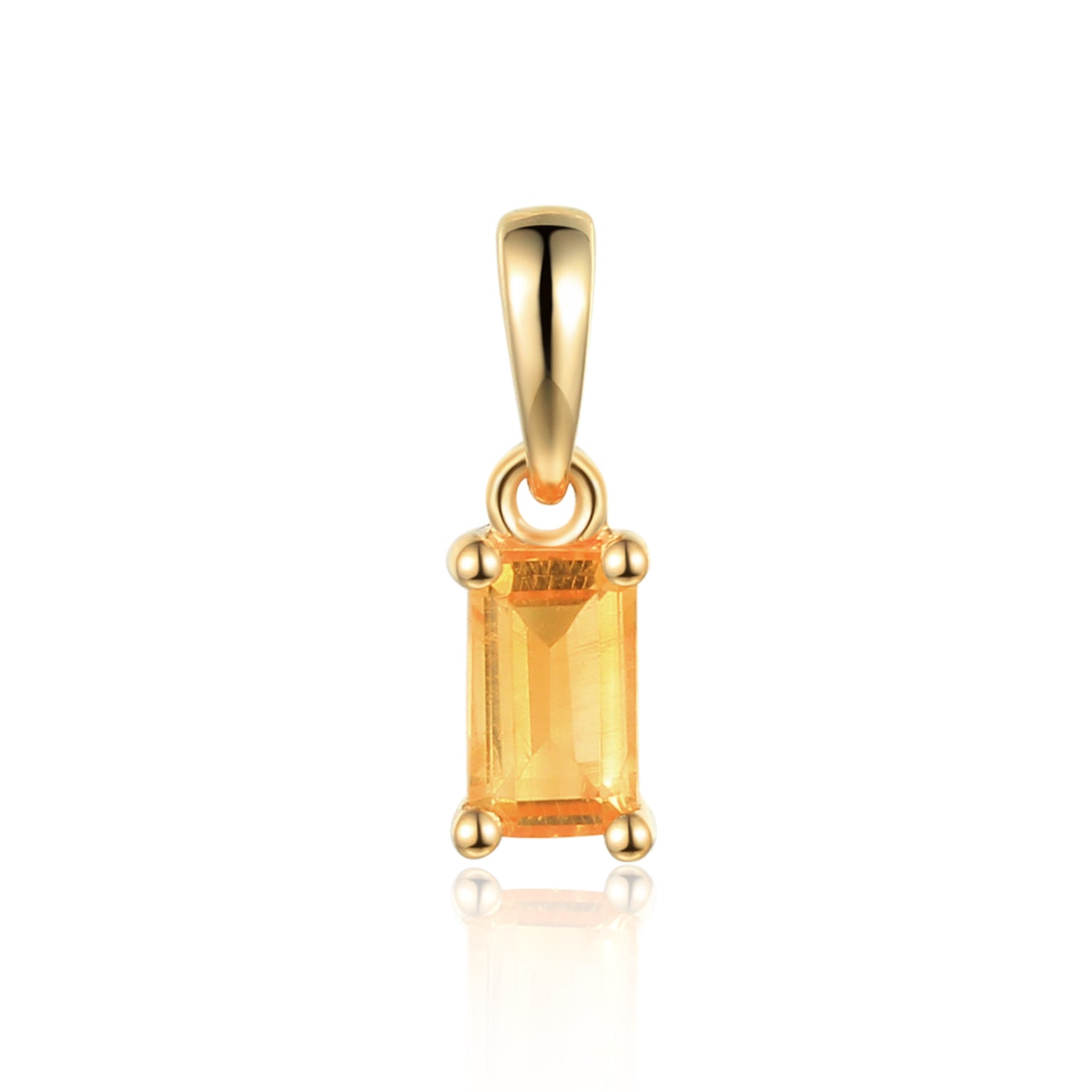 Octagon Gemstone Gold Pendant