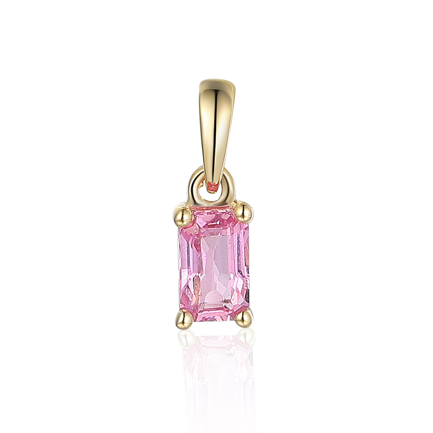 Octagon Gemstone Gold Pendant