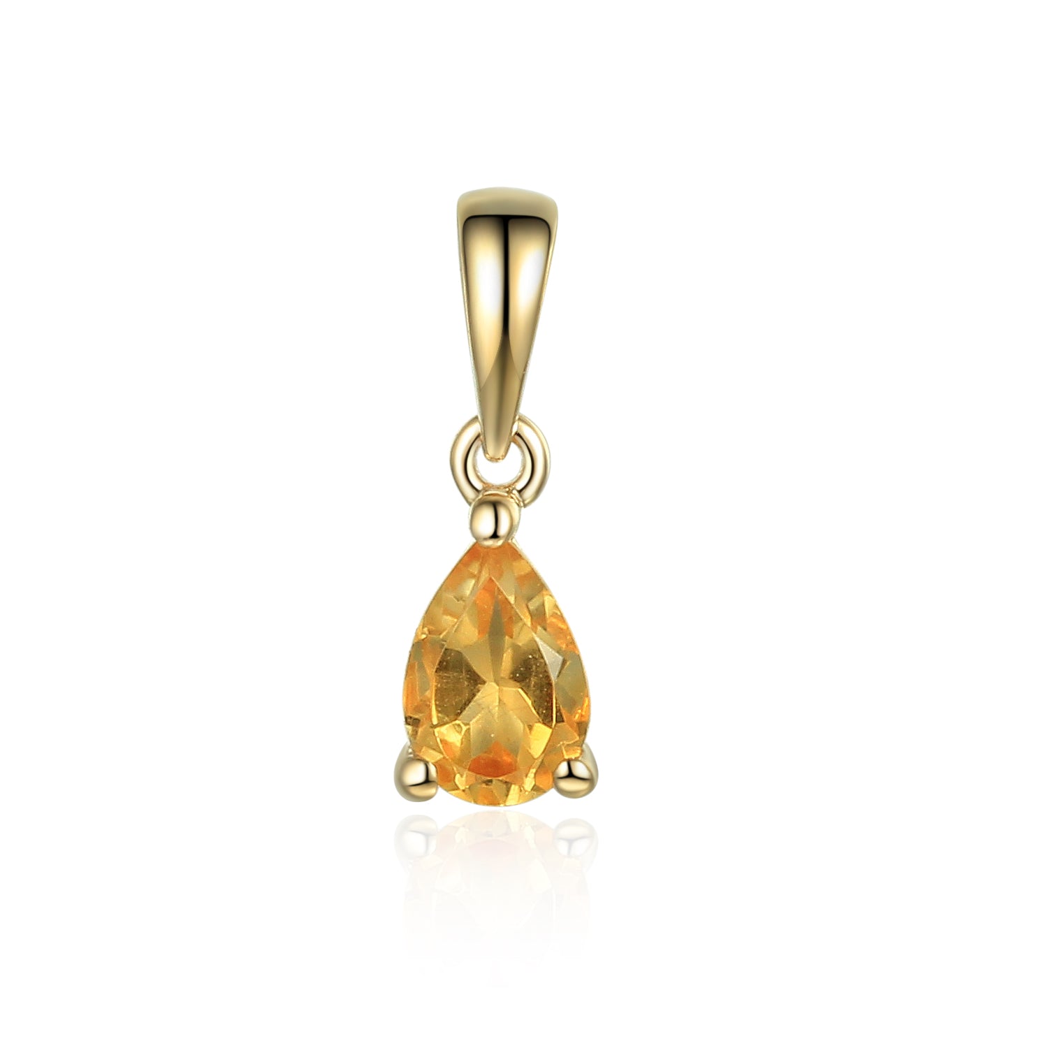 Pear Shape Gemstone Gold Pendant