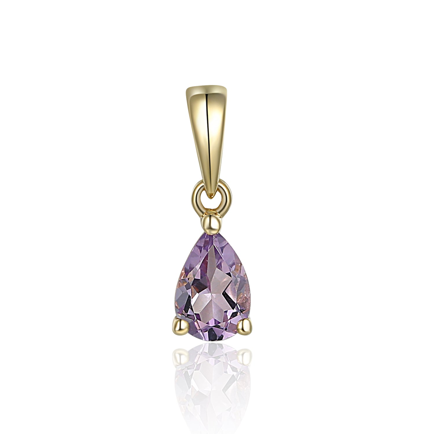 Pear Shape Gemstone Gold Pendant