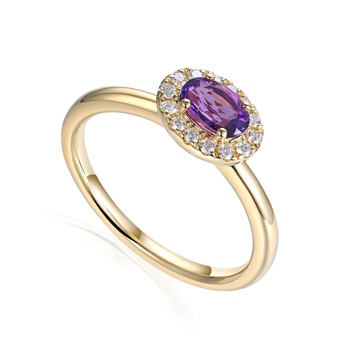 Gemstone Oval 6x4mm Cluster Ring
