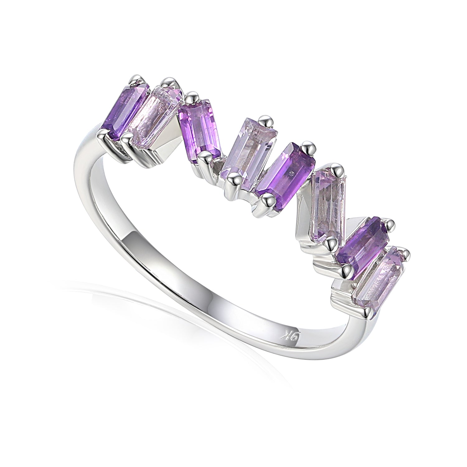 Brick Effect Multi Gemstone Ring