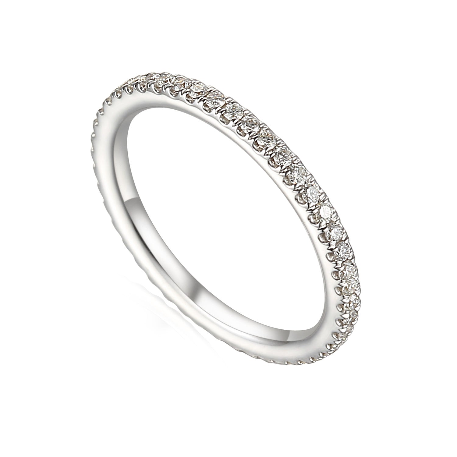 Gold Fine Diamond Domed Full Eternity Band