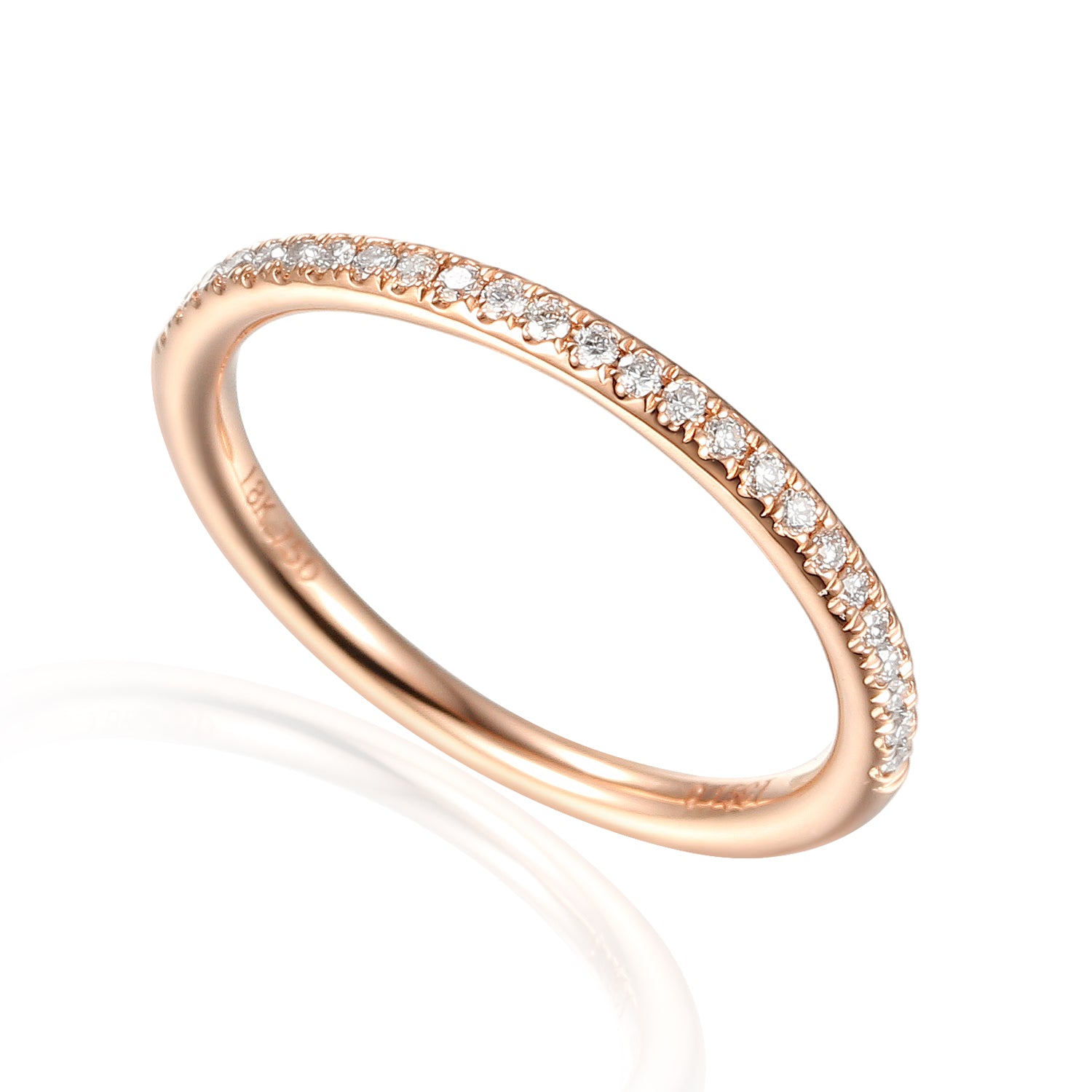 Gold Fine Diamond Domed Full Eternity Band