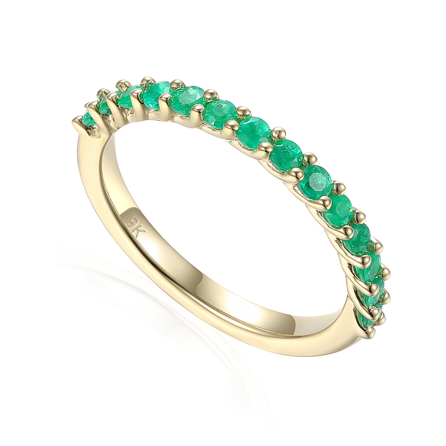 Gemstone Claw Set Eternity Ring