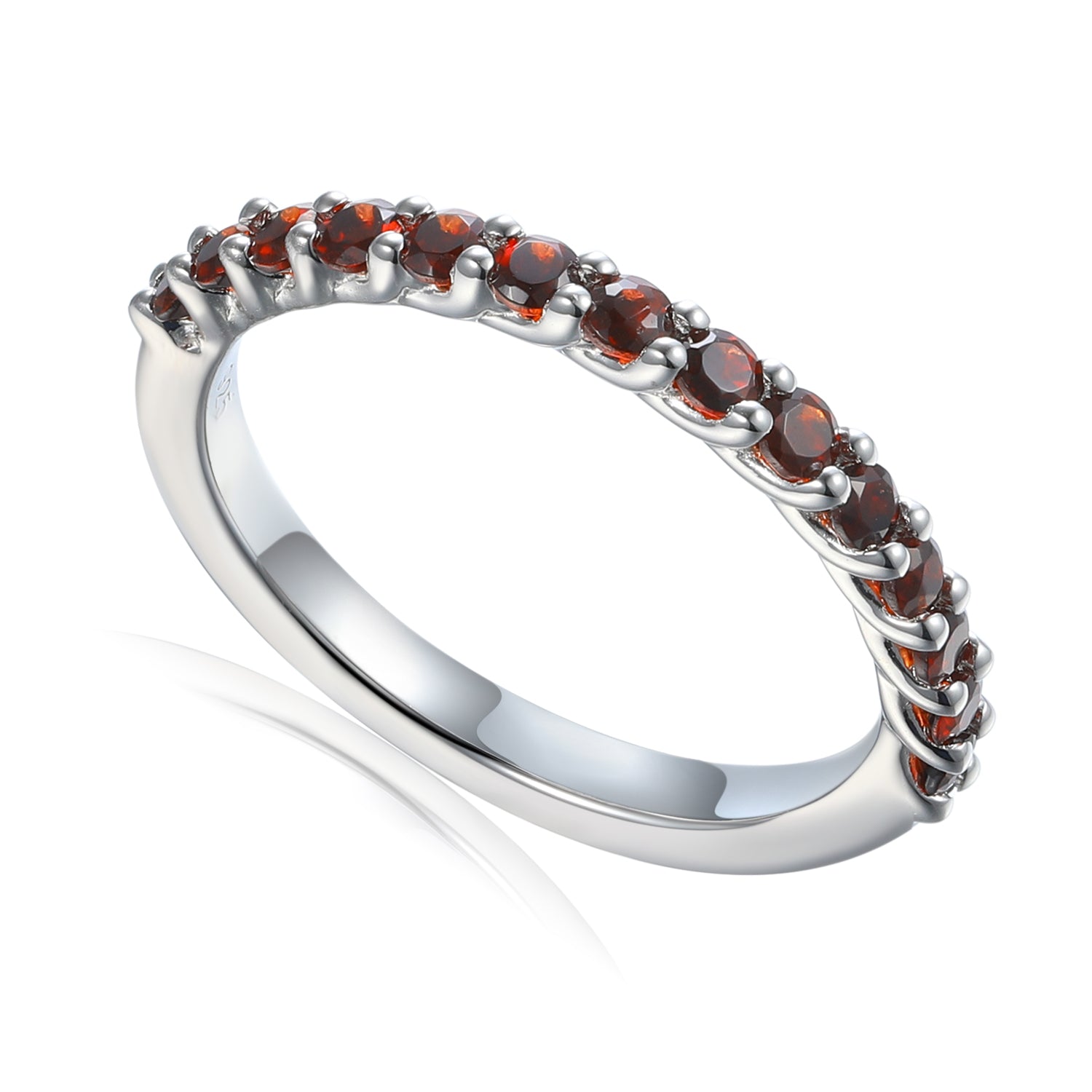 Gemstone Claw Set Eternity Ring