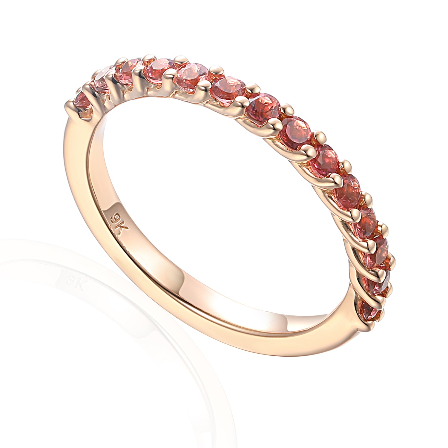 Gemstone Claw Set Eternity Ring