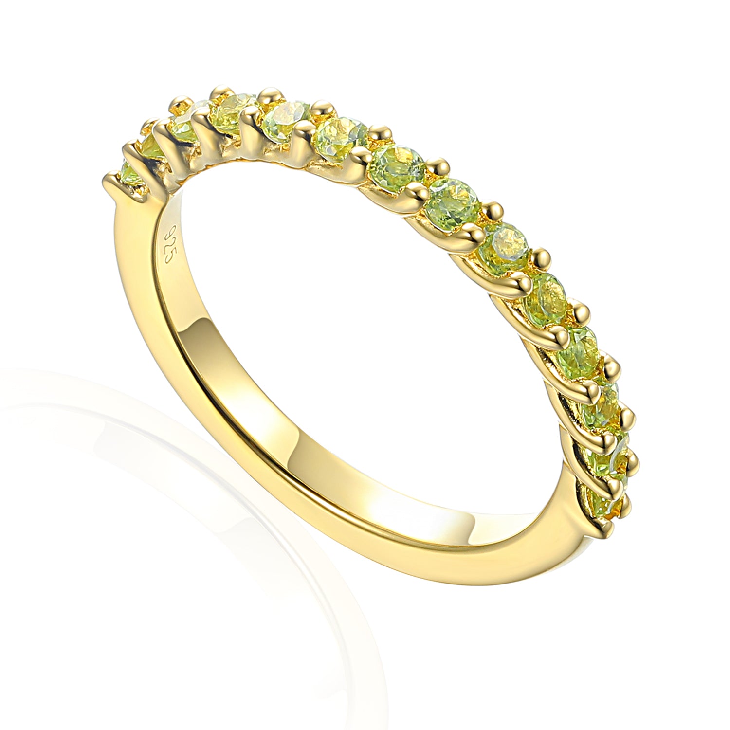 Gemstone Claw Set Eternity Ring