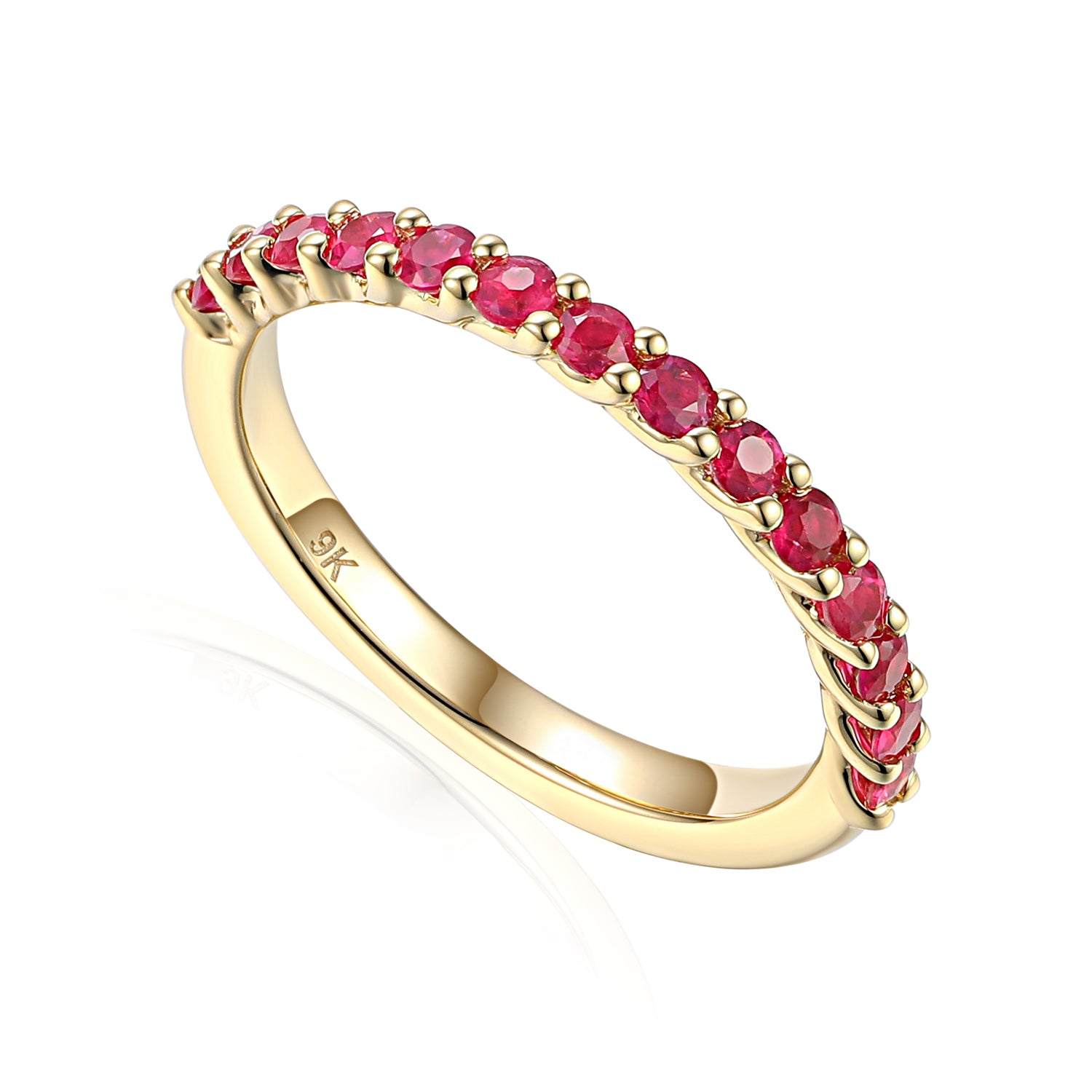 Gemstone Claw Set Eternity Ring