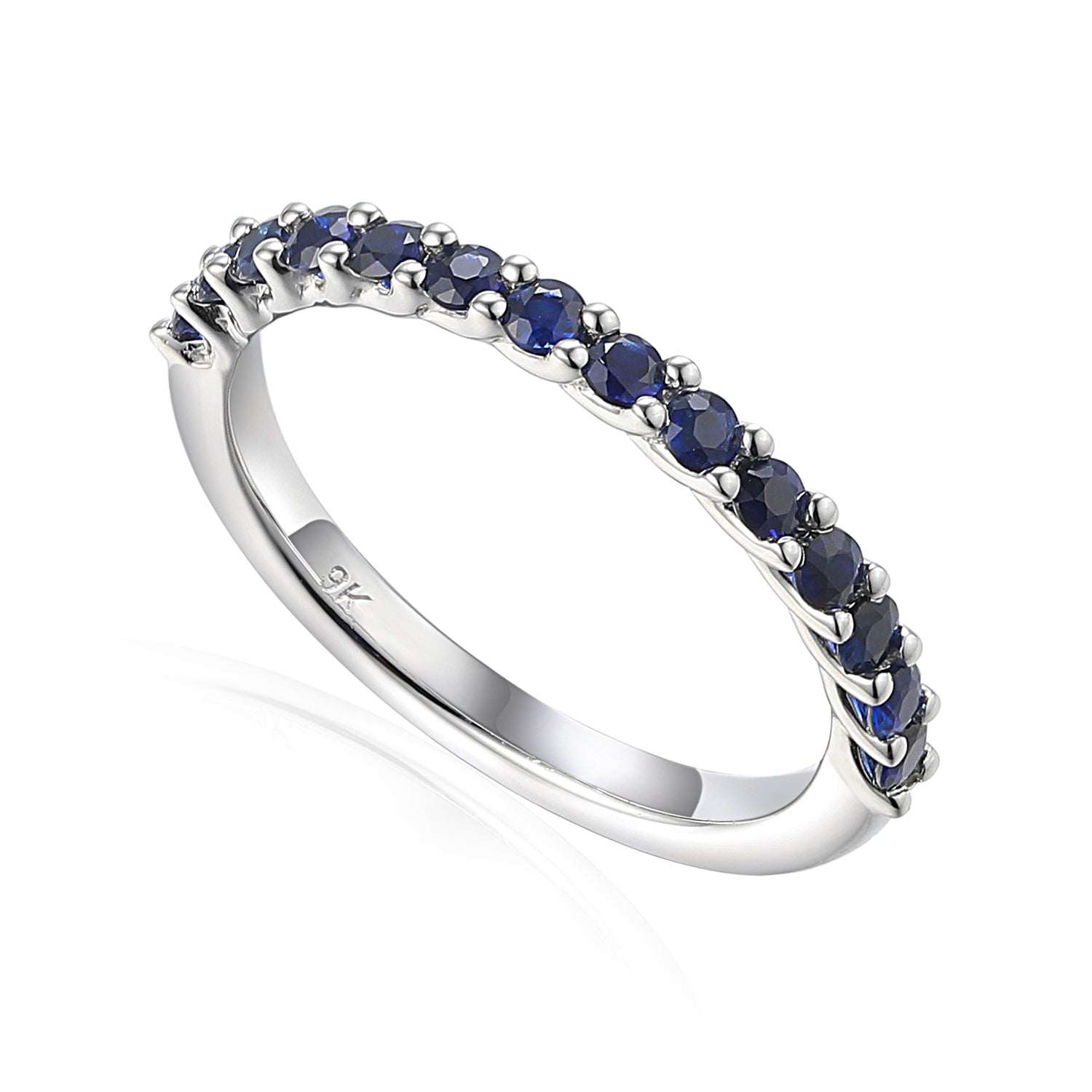 Gemstone Claw Set Eternity Ring