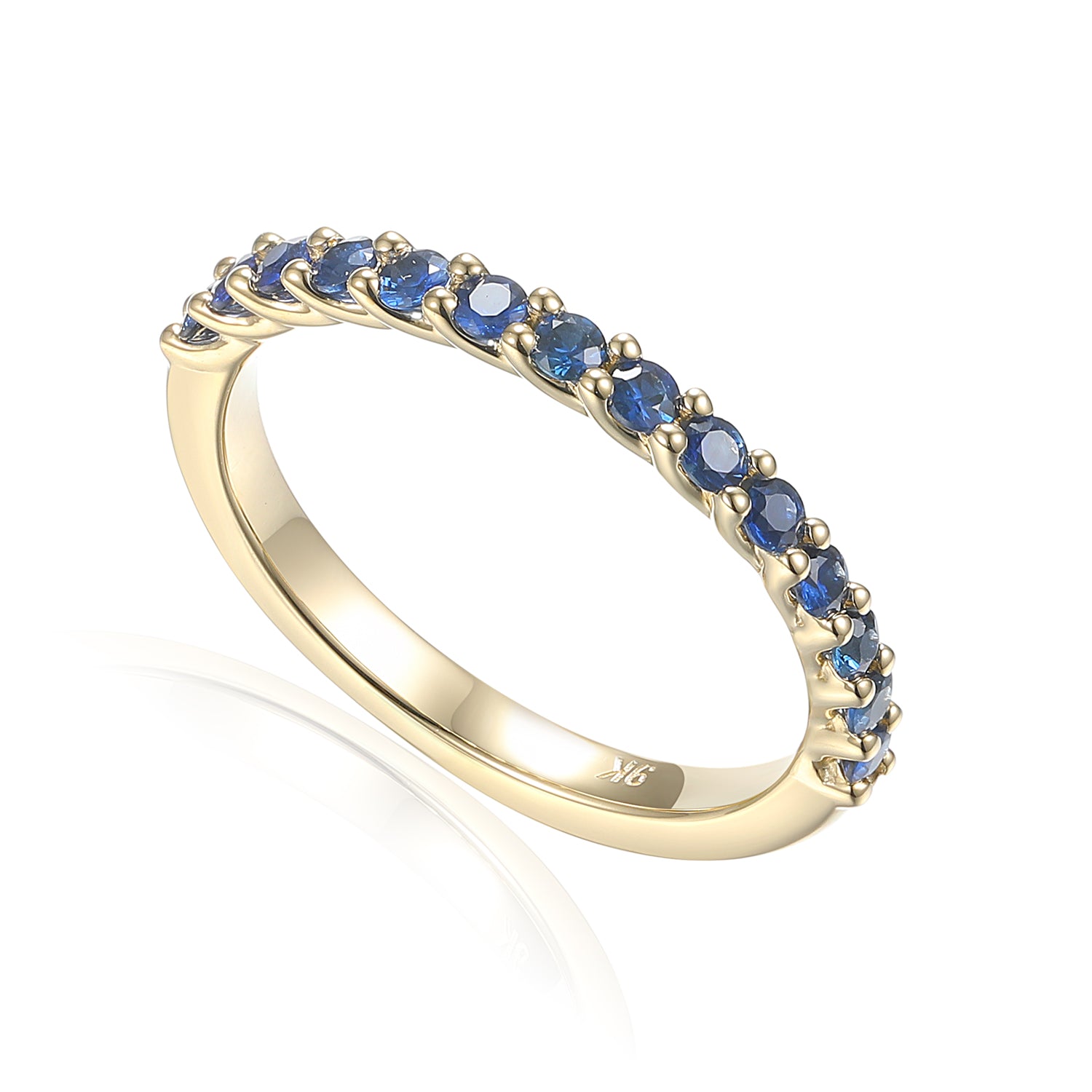 Gemstone Claw Set Eternity Ring