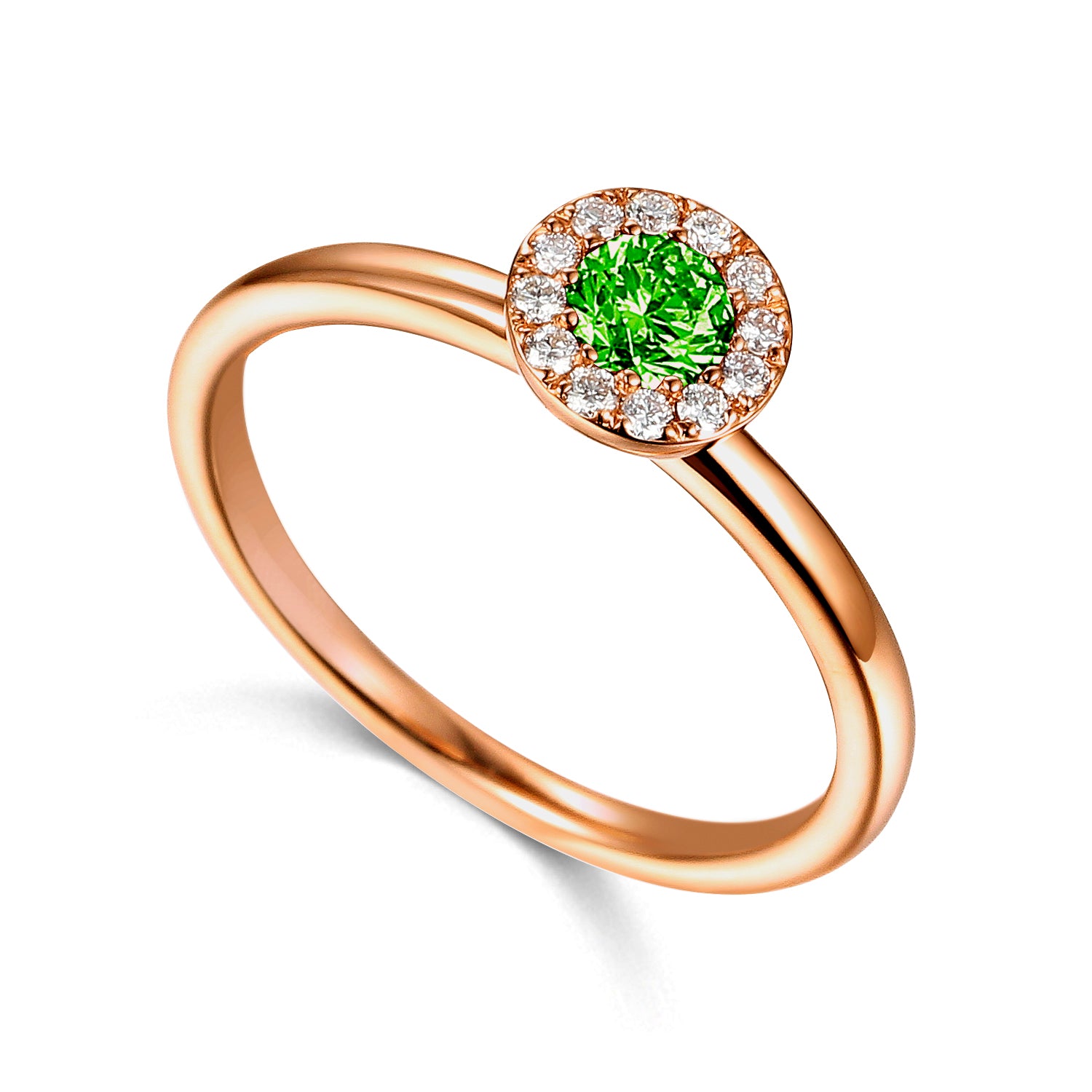 August Birthstone Round Peridot Cluster Ring