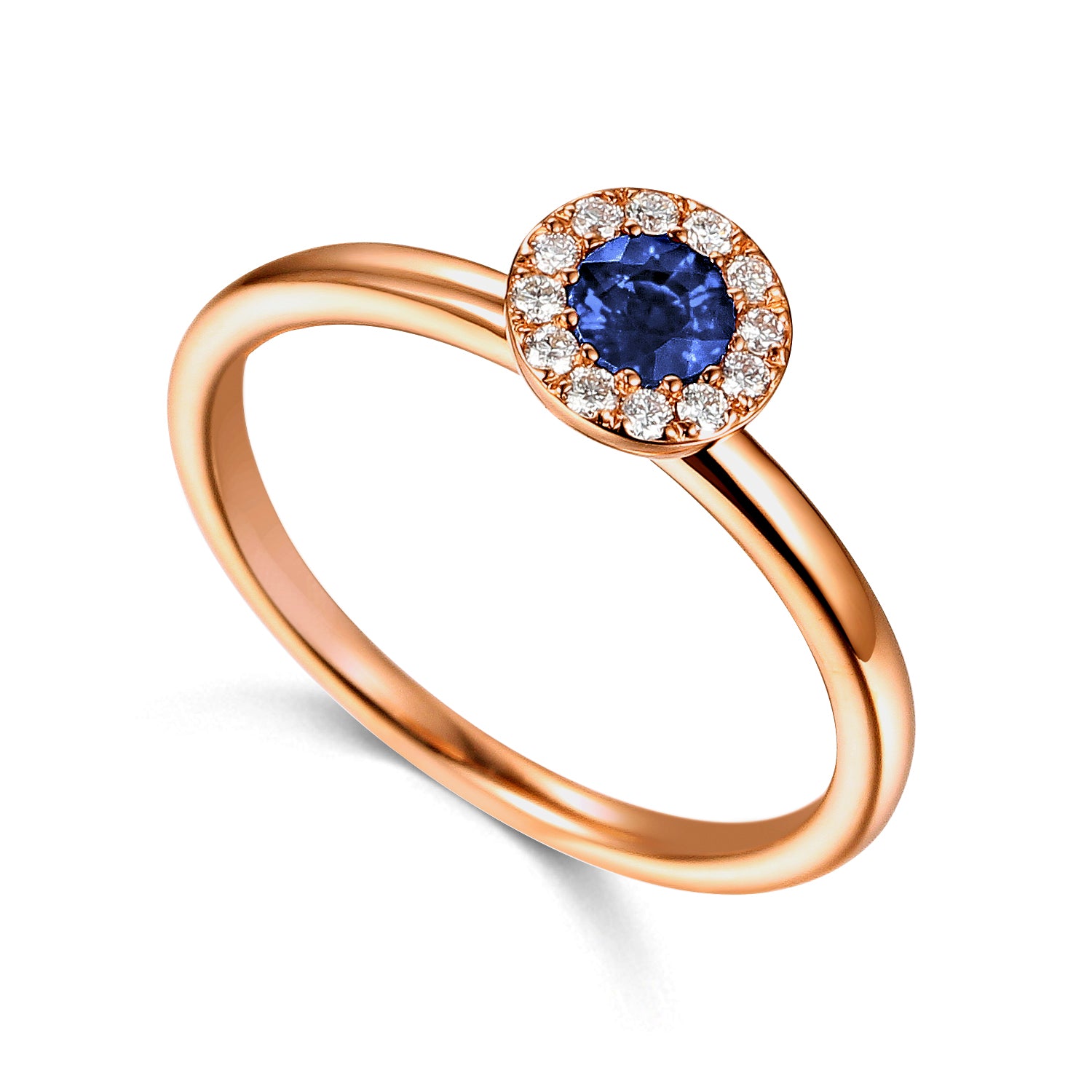 September Birthstone Round Sapphire Cluster Ring