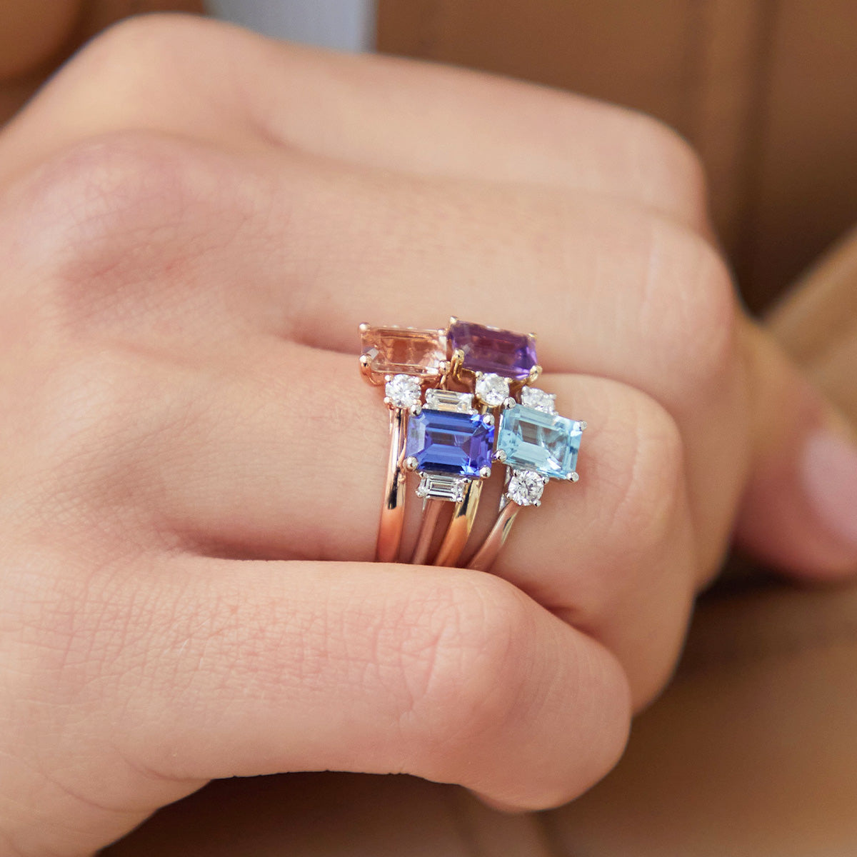 Baguette on sale gemstone ring