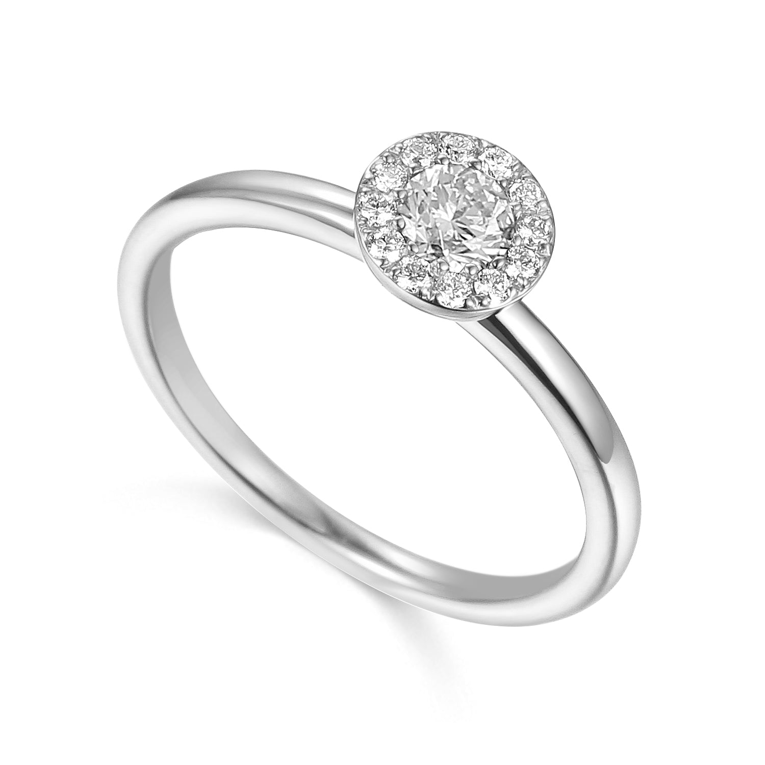 April Birthstone Gold and Diamond Round Cluster Ring – Ntinga Jewellery