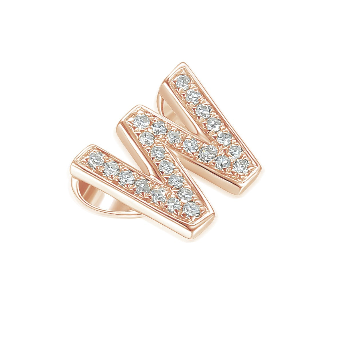 Pave Diamond Letter W Pendant